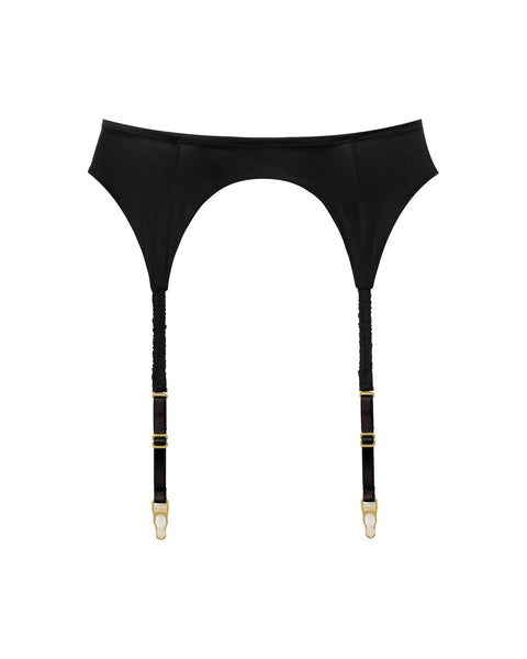 Silk Garter Belt in Black