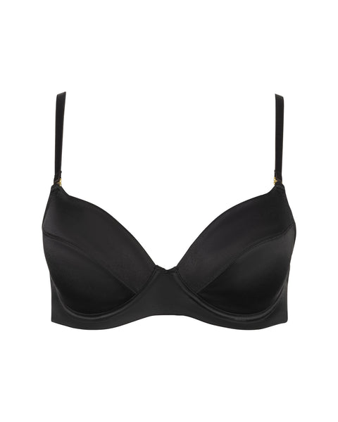 Silk Push-Up Bra in Black