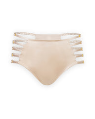 Strappy high-waist silk panty - Black Heart Lingerie