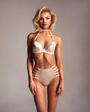 Strappy high-waist silk panty - Black Heart Lingerie