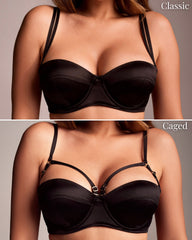 Silk longline bra - Black Heart Lingerie