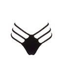 Strappy Silk Thong in Black, front view