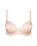 Silk Push-Up Bra in Pink Champagne, classic strap configuration, front view