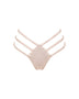 Strappy Silk Thong in Pink Champagne, front view