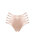Strappy High-Waist Silk Panty in Pink Champagne, front view